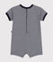 Kurzer Baby-Overall aus Jersey blau SMOKING/weiss MARSHMALLOW