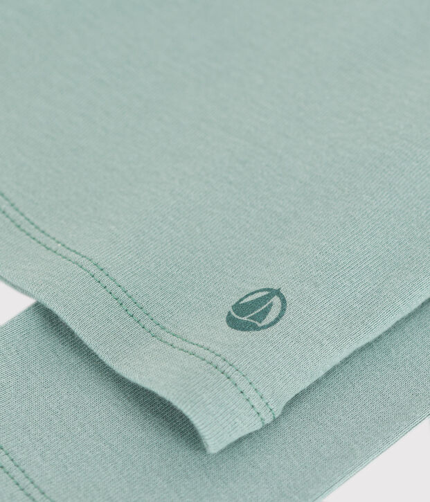 Kinder-Cardigan aus einfarbiger Baumwolle gr&uuml;n