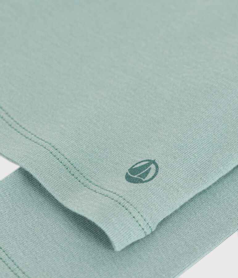 Kinder-Cardigan aus einfarbiger Baumwolle gr&uuml;n