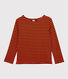 Baumwoll-T-Shirt mit Marinestreifen Damen