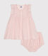 Kurzärmeliges Babykleid mit Bloomers aus Musselin