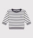 Langärmeliges Baby-T-Shirt aus gestreifter Baumwolle