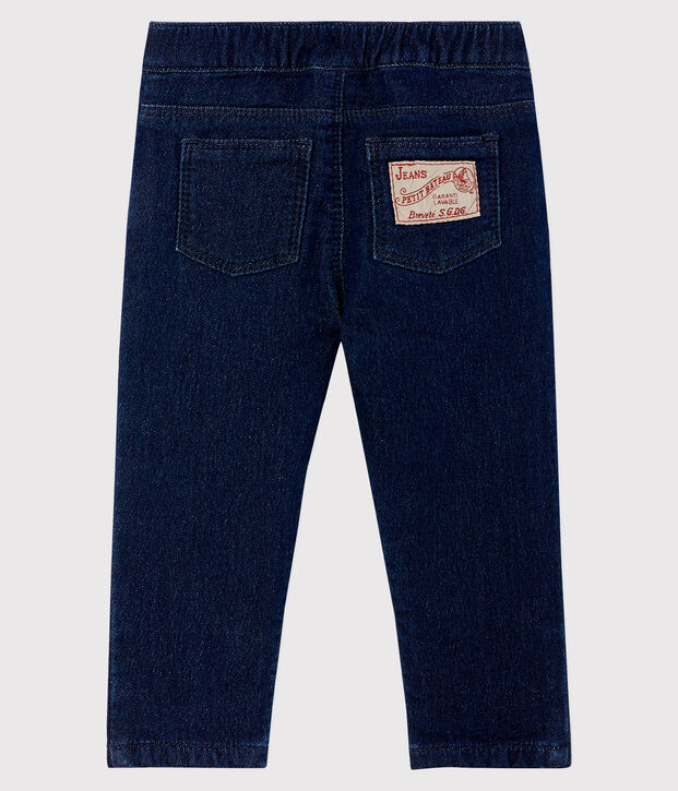 Baby-Denim-Hose aus Molton. blau