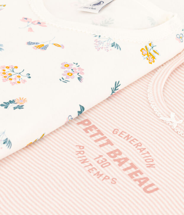 2er-Set Kinder-Kurzpyjama aus Baumwolle mit Blumen f&uuml;r M&auml;dchen vielfarbig