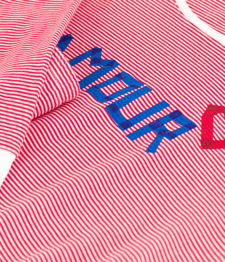 Pyjama aus Baumwolle mit Streifen f&uuml;r Damen rot/weiss