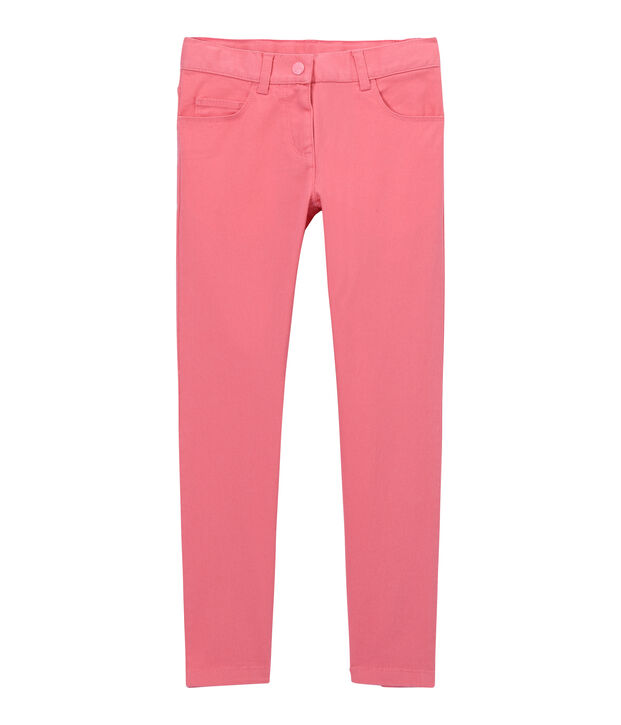 M&auml;dchen-Hose aus farbigem Denim rosa