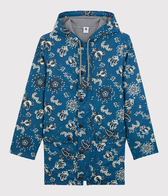 Klassische Regenjacke aus recyceltem Material und BIO-Baumwolle blau BRASIER