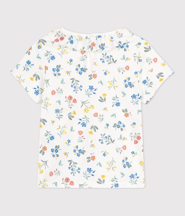 Kurz&auml;rmeliges T-Shirt aus Baumwolle f&uuml;r M&auml;dchen weiss/vielfarbig