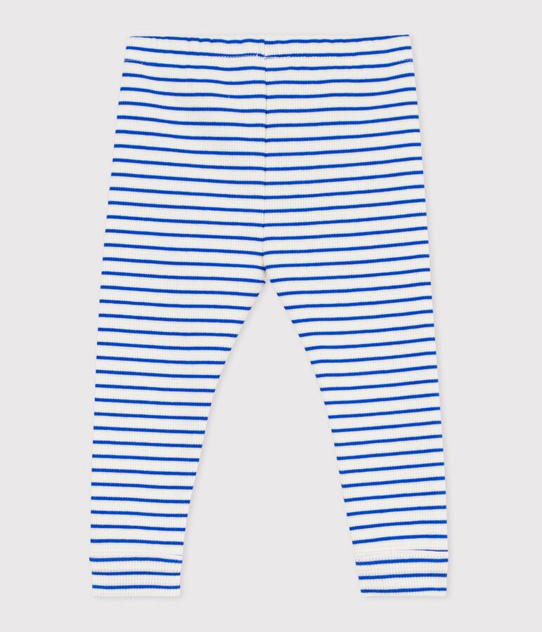 Baby-Leggings aus Baumwolle mit Streifen blau MILK/ PERSE