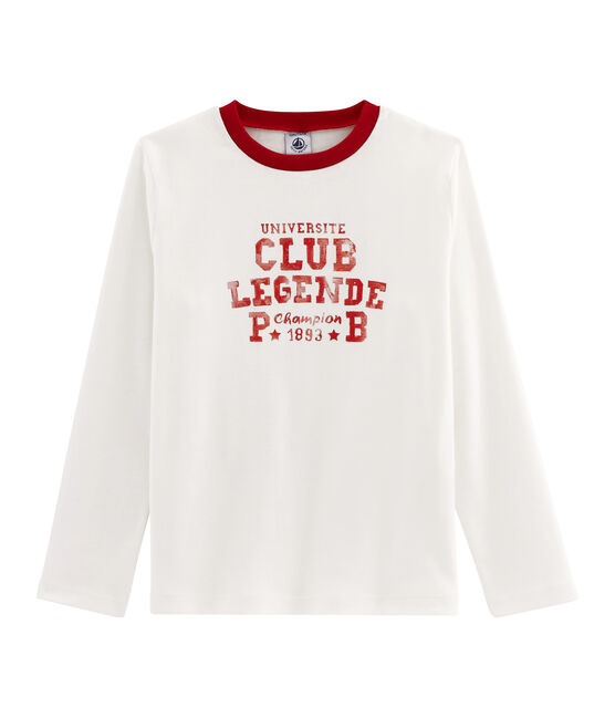 T-Shirt für Jungen weiss MARSHMALLOW