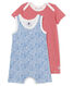 Duo Baby-Kurzoveralls Jungen aus Rippstrick