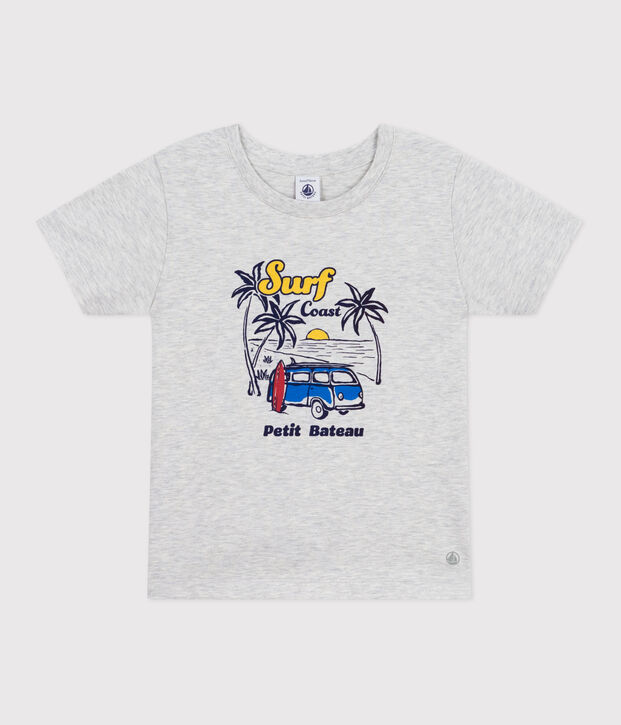 Kurz&auml;rmeliges Kinder-T-Shirt aus bedruckter Baumwolle BELUGA CHINE