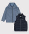 3-in-1-Kinder-Windjacke Mädchen – Jungen blau SMOKING