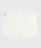 Baby-Shorts aus gestreiftem Seersucker weiss ECUME