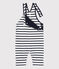 Gestreiftes Baby-Latzhose aus dichtem Jersey in Marinestreifen weiss MARSHMALLOW/blau SMOKING