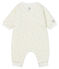 Langer Baby-Overall aus wattiertem Rippstrick weiss MARSHMALLOW/grau SOURICEAU CN