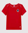 Kurzärmliges Kinder-T-Shirt aus Baumwolle für Mädchen rot TERKUIT