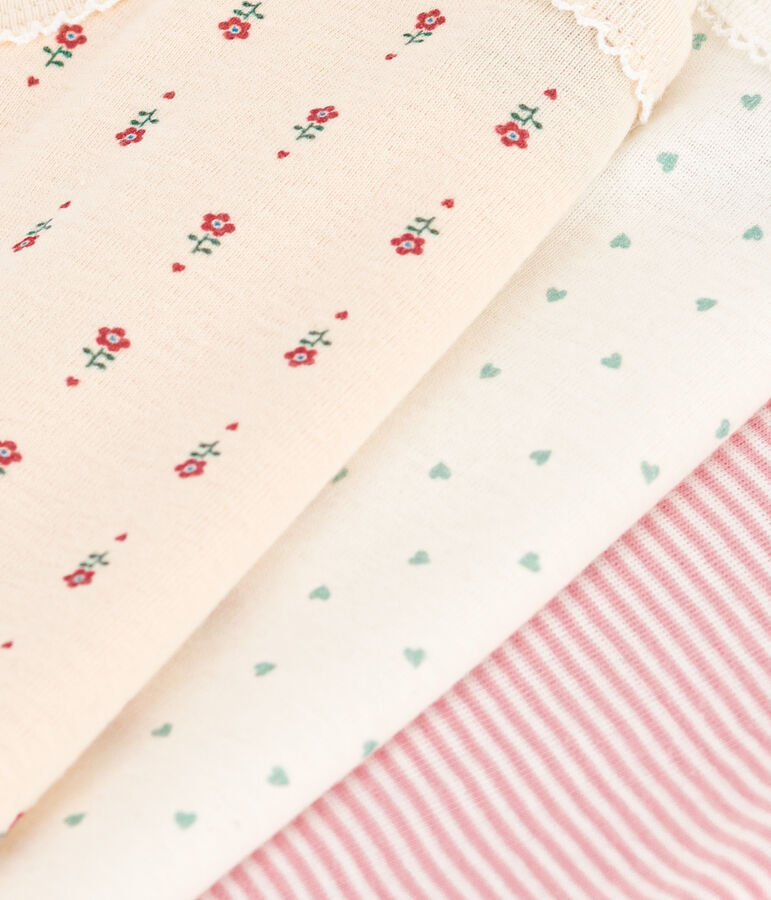 3er-Set gebl&uuml;mte Tr&auml;gerbodys aus Baumwolle f&uuml;r Babys vielfarbig