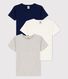 3er-Set kurzärmelige Baumwoll-T-Shirts für Jungen