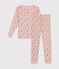 Eng anliegender Kinder-Pyjama aus Baumwolle mit Blumenmotiv SALINE/ MARSHMALLOW