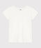 Damen-T-Shirt L’IDEAL aus Baumwolle/Leinen weiss ECUME