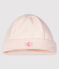 Baby-Mütze aus Bio-Baumwollnicki rosa FLEUR