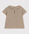 Kurzärmelige Baby-Bluse aus Seersucker MARECAGE/ SALINE