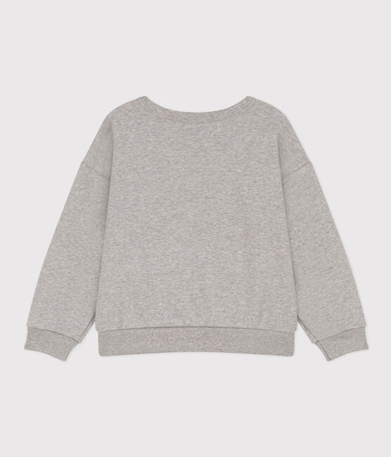 Kinder-Sweatshirt aus Molton für Jungen grau CHATON CHINE