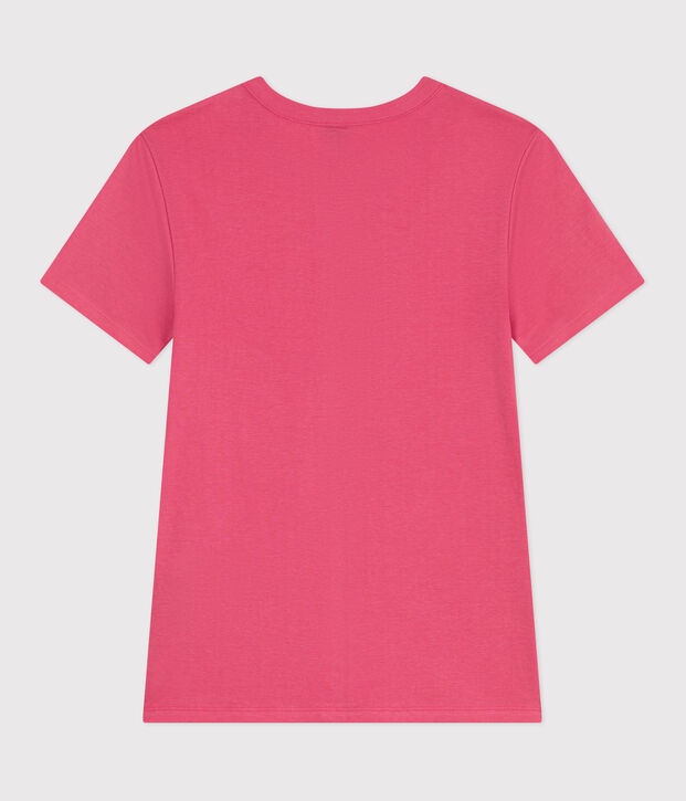 Damen-T-Shirt L'Iconique aus einfarbiger Baumwolle rosa