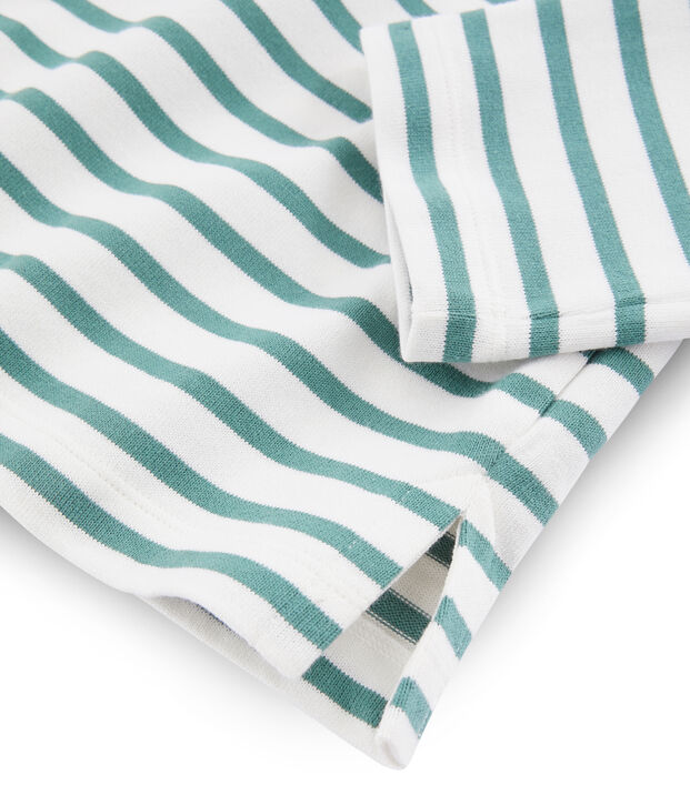 Streifenshirt Damen weiss/gr&uuml;n