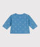 Baby-Jacke aus gesteppter Baumwolle mit Blümchenmuster blau ALASKA/weiss MARSHMALLOW