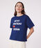 Damen-T-Shirt LE BOXY aus Baumwolle blau MEDIEVAL