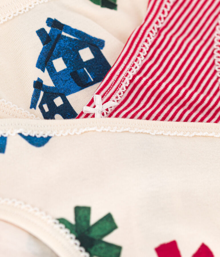 3er-Set Slips aus Baumwolle mit Weihnachtsmotiv f&uuml;r M&auml;dchen vielfarbig