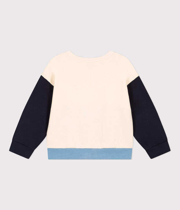Sweatshirt aus Molton naturfarben/vielfarbig