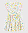 Kurzärmeliges Kinderkleid aus Popeline für Mädchen weiss MARSHMALLOW/weiss MULTICO