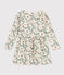 Kinderkleid aus Molton mit Blumenprint für Mädchen weiss AVALANCHE/ MULTICO