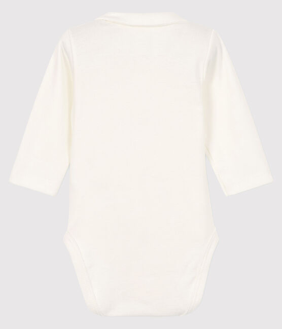 Langärmliger Babybody für Jungen weiss MARSHMALLOW