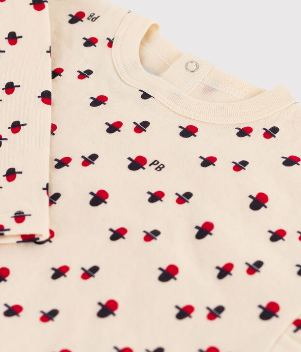 Lang&auml;rmeliges Baby-T-Shirt aus Doppel jersey naturfarben/vielfarbig