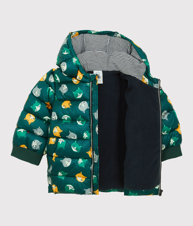 Gesteppter Baby-Anorak. gr&uuml;n/vielfarbig