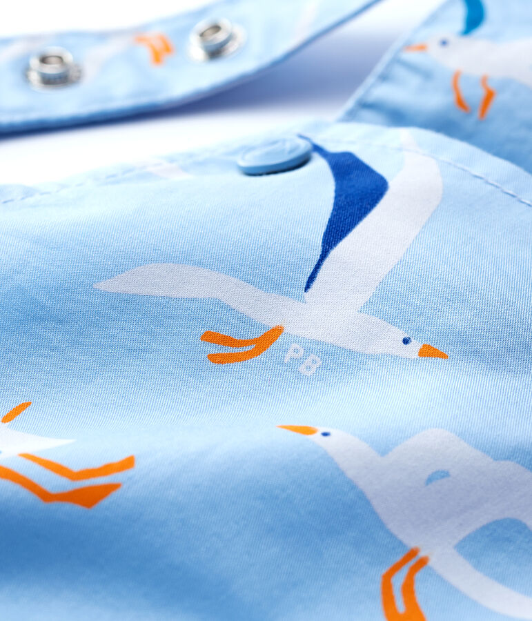 Kurze Baby-Latzhose aus Sergestoff f&uuml;r Jungen blau/vielfarbig