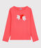 Langärmeliges Kinder-T-Shirt aus Baumwolle für Mädchen orange PEACHY