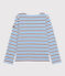 Streifenshirt aus Baumwolle Damen weiss MARSHMALLOW/ SMOKING/ RUISSEAU