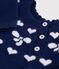 Baby-Pullover aus Wolle und Baumwolle mit Schleifenmotiv blau/naturfarben