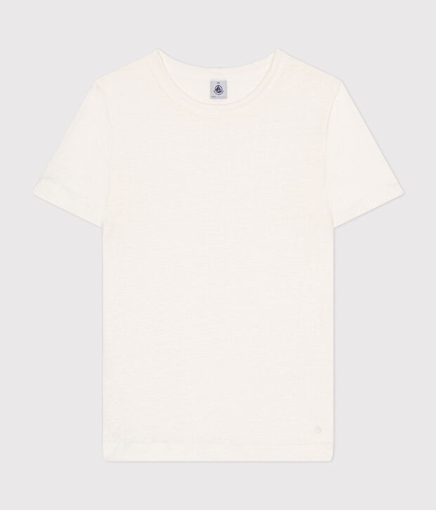 Damen-T-Shirt L'Iconique aus Leinen weiss