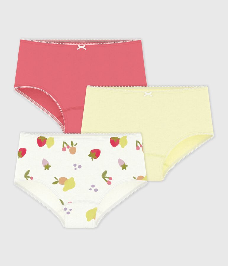 Set Kinder-Shortys aus Baumwolle mit Fruchtmotiv vielfarbig