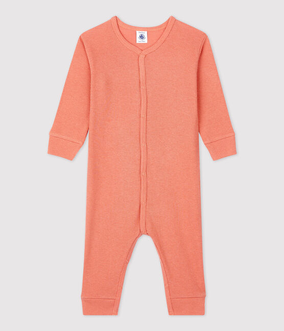 Baby-Strampler ohne Füße aus Baumwolle und Lyocell rosa PAPAYE
