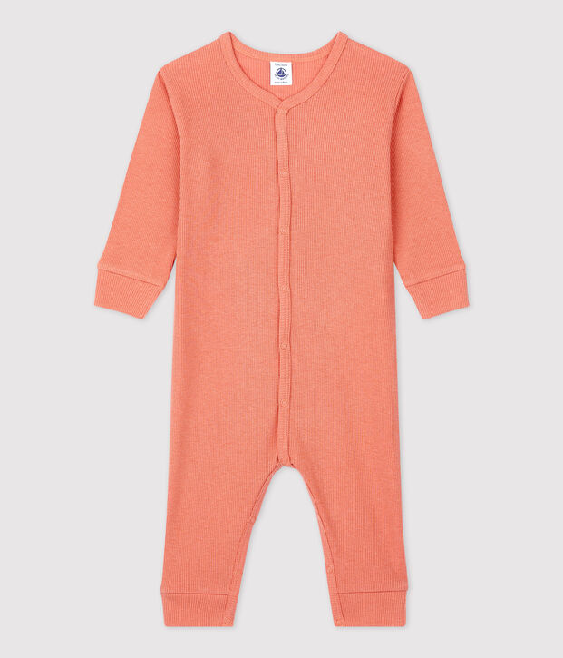 Baby-Strampler ohne F&uuml;&szlig;e aus Baumwolle und Lyocell rosa