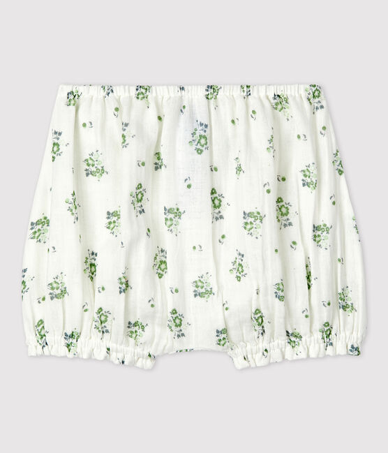 3er-Set Slips aus Baumwolle und Elastan mit Blumenmuster für Mädchen weiss MARSHMALLOW/weiss MULTICO