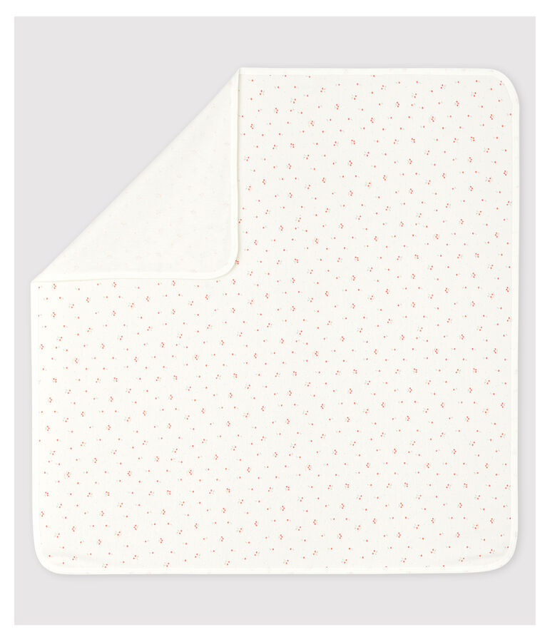 Baby-Decke f&uuml;r Neugeborene aus Bio-Baumwolle weiss/vielfarbig