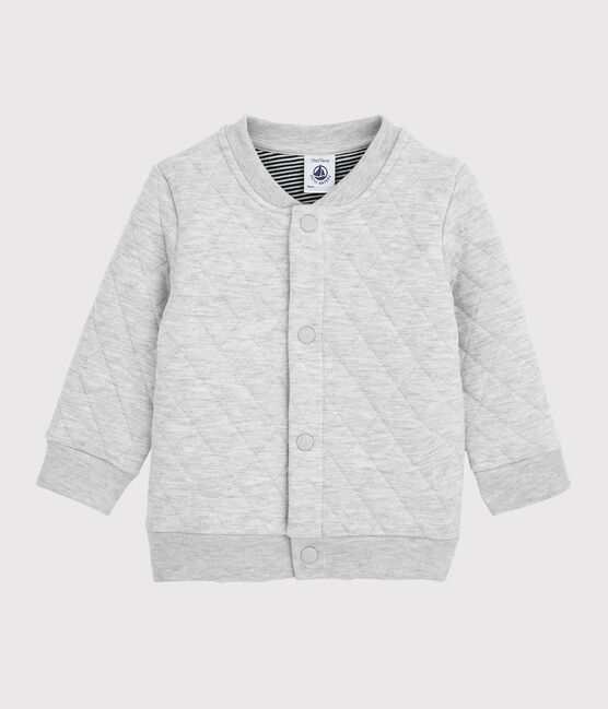 Baby-Cardigan aus Doppeljersey für Jungen grau BELUGA CHINE